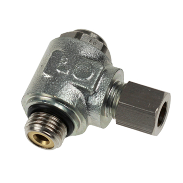 Flow Regulator with Brass Compression Fitting Exhaust Male BSPP Thread series 7160